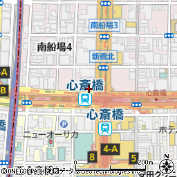 プラナ心斎橋店周辺の地図