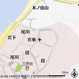 愛知県田原市野田町宮東周辺の地図