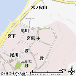 愛知県田原市野田町（宮東）周辺の地図