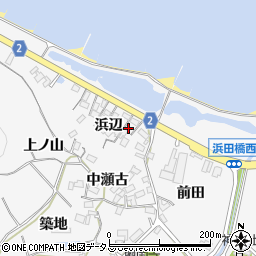 愛知県田原市仁崎町浜辺11周辺の地図