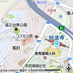 兵庫県神戸市須磨区妙法寺（辻）周辺の地図