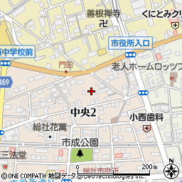 岡山県総社市中央2丁目19周辺の地図