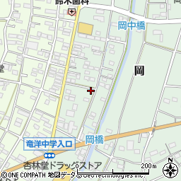 静岡県磐田市岡758-5周辺の地図