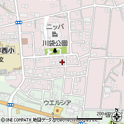 静岡県磐田市川袋1443-8周辺の地図