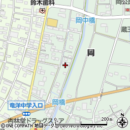 静岡県磐田市岡880周辺の地図