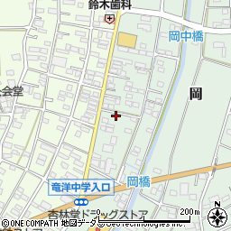 静岡県磐田市岡758周辺の地図