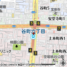 大阪府大阪市中央区周辺の地図