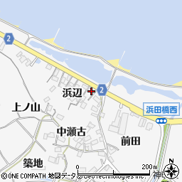 愛知県田原市仁崎町浜辺14周辺の地図