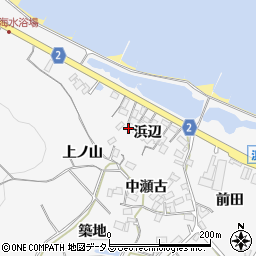 愛知県田原市仁崎町浜辺18周辺の地図