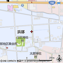 静岡県磐田市浜部周辺の地図