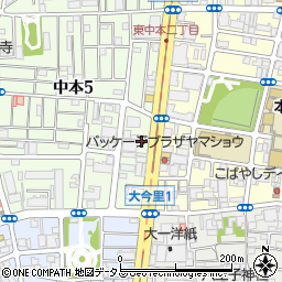 パラカ大阪市中本第１駐車場周辺の地図