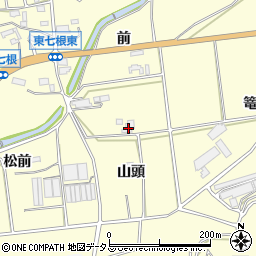 愛知県豊橋市東七根町（山頭）周辺の地図