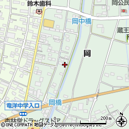 静岡県磐田市岡880-5周辺の地図