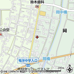 静岡県磐田市岡758-2周辺の地図