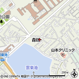 兵庫県明石市大久保町森田周辺の地図