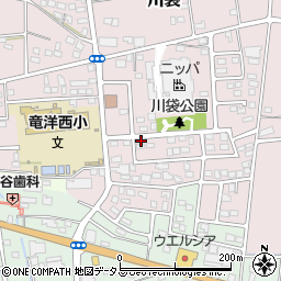 静岡県磐田市川袋1443-2周辺の地図