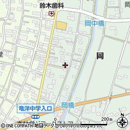静岡県磐田市岡757-4周辺の地図