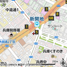 ＫＣＳセンター　神戸湊川周辺の地図