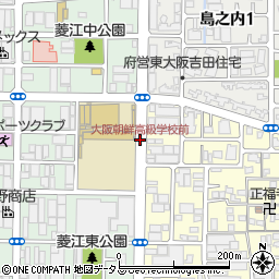 大阪朝鮮高級学校前周辺の地図