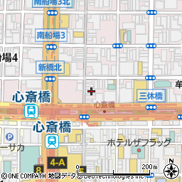 大阪府大阪市中央区南船場3丁目5-17周辺の地図