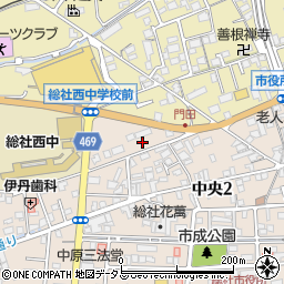 岡山県総社市中央2丁目23周辺の地図