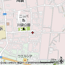 静岡県磐田市川袋1442-3周辺の地図