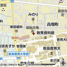 奈良県奈良市閼伽井町周辺の地図