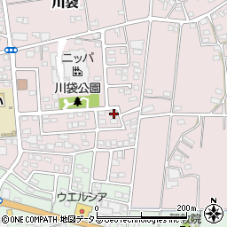 静岡県磐田市川袋1442-4周辺の地図