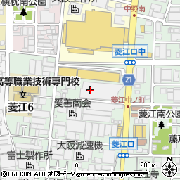 ファミリーマートがちゃぽん菱江店周辺の地図
