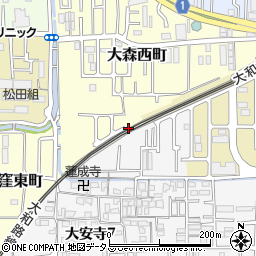 奈良県奈良市大森西町26周辺の地図