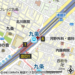 大阪市立　九条駅有料自転車駐車場周辺の地図