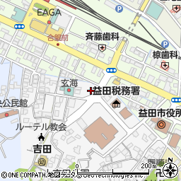 島根県益田市元町13周辺の地図