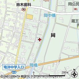静岡県磐田市岡879-7周辺の地図