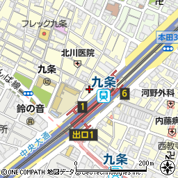 福寿司 九条西店周辺の地図