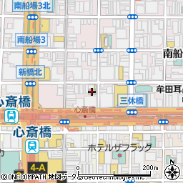 変なホテル大阪心斎橋周辺の地図