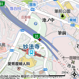 阪高ファインパーク妙法寺駅前駐車場周辺の地図