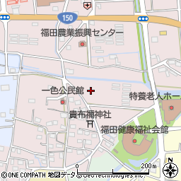 静岡県磐田市一色周辺の地図