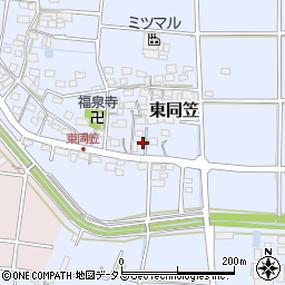 静岡県袋井市東同笠158周辺の地図