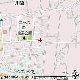 静岡県磐田市川袋1051-6周辺の地図