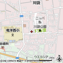 静岡県磐田市川袋1446-5周辺の地図