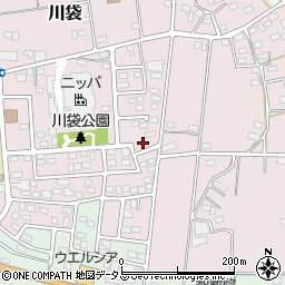 静岡県磐田市川袋1051-7周辺の地図