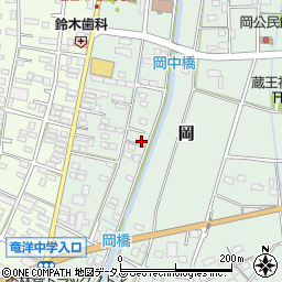 静岡県磐田市岡878-1周辺の地図