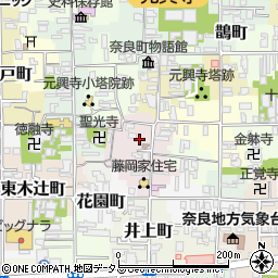 奈良県奈良市元興寺町13周辺の地図