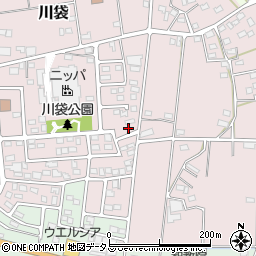 静岡県磐田市川袋1051-8周辺の地図