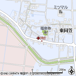 静岡県袋井市東同笠201周辺の地図