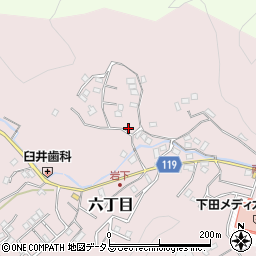 静岡県下田市六丁目14-15周辺の地図