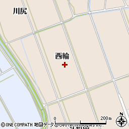 愛知県田原市谷熊町（西輪）周辺の地図