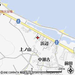 愛知県田原市仁崎町浜辺20周辺の地図