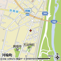 静岡県浜松市中央区河輪町322周辺の地図