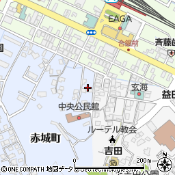 島根県益田市赤城町1-5周辺の地図